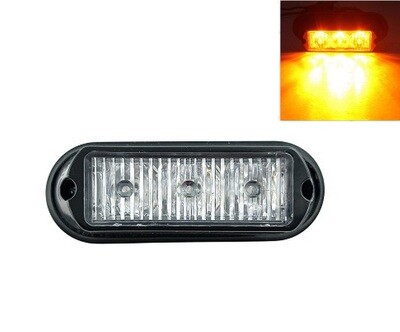 3 Led 12v 24v Lumină de avertizare de urgență intermitentă stroboscopică strălucitoare mașină camion