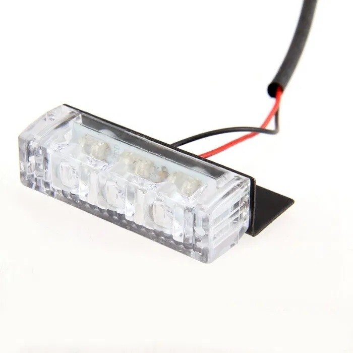 6 x 3 Led 12v 24v Lumină de avertizare de urgență intermitentă stroboscopică