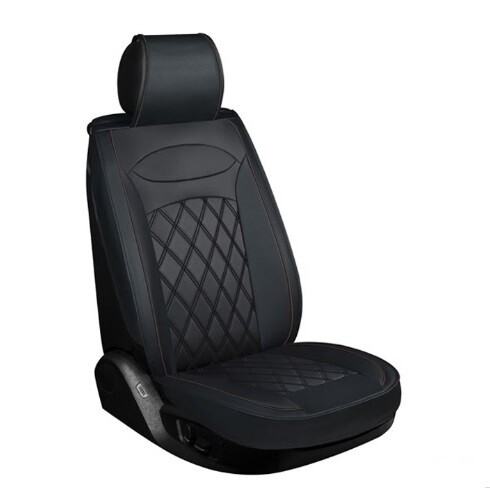 2 x HUSE SCAUNE PENTRU MASINI AUTO UNIVERSAL NEGRU PIELE