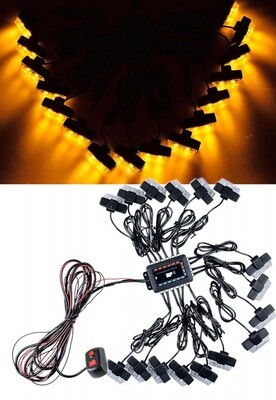 16 x 2 Led 12v  Lumină de avertizare de urgență intermitentă stroboscopică