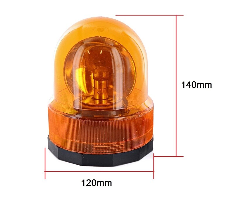 Bec Lampa Lumină de avertizare Stroboscopica Girofar Intermitentă Magnetica 120mm 12V 25W