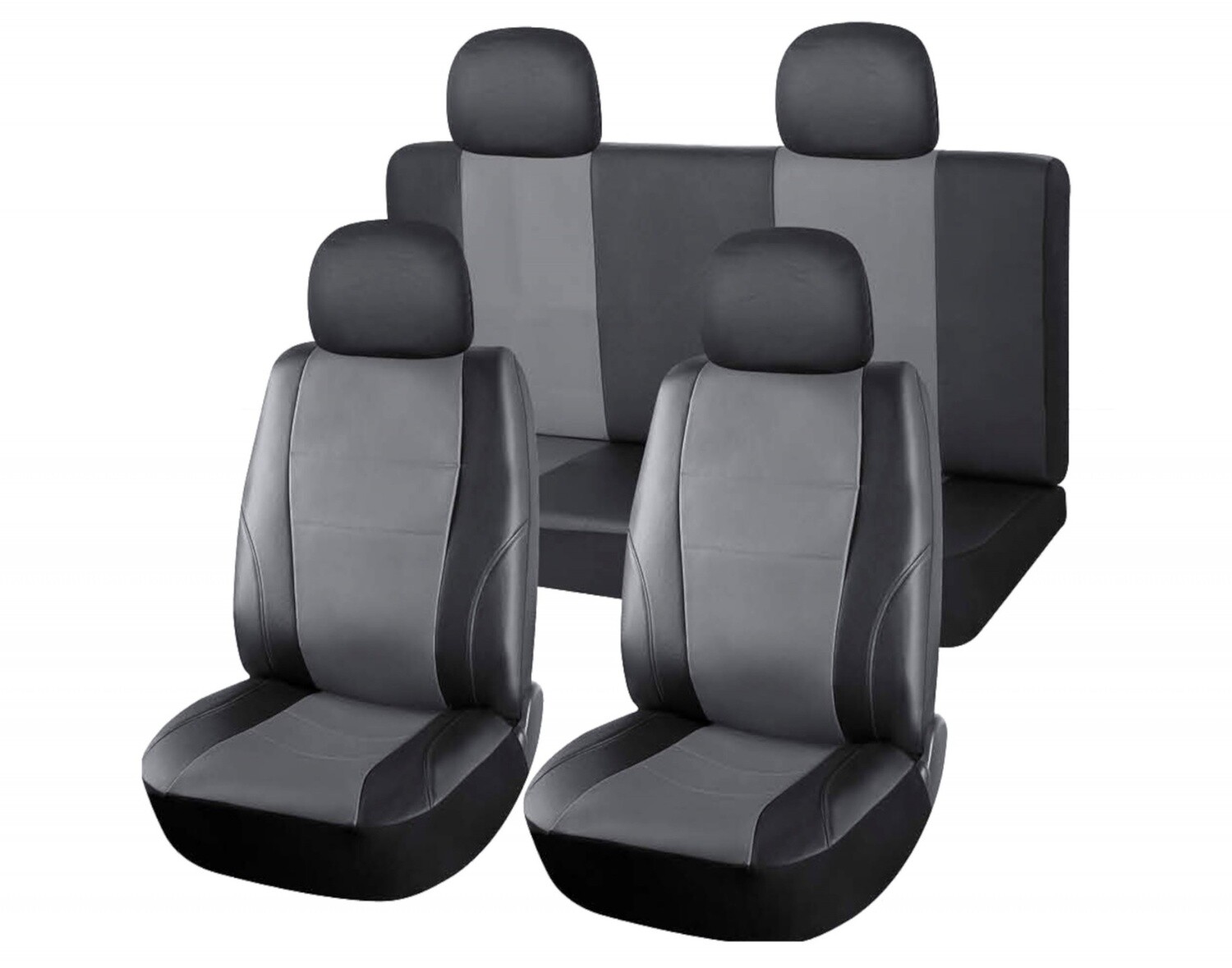 Huse Scaune pentru Masini Auto Universal Nergu Lux PU Piele Textil Set Complet