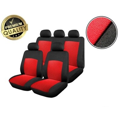 Huse Scaune pentru Masini Auto Universal Nergu Rosu Lux Textil pentru DACIA LOGAN I 2004-2012,DACIA LOGAN II 2012+
