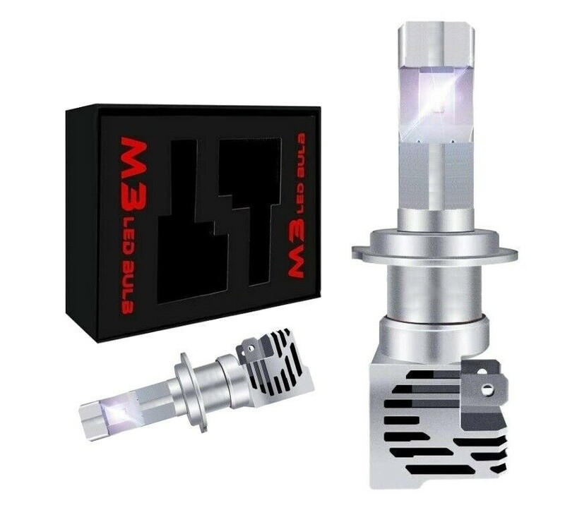 2 x Led H7 Mini Lumini Lampa Faruri Becuri Auto Camoin Moto Hi/Low Beam 50W 5000lm 6500K 12V 24V