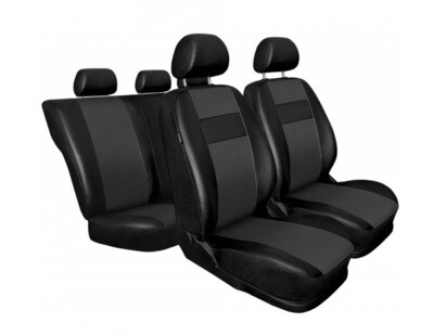 Huse Scaune pentru Masini Auto Universal Nergu Gri Lux PU Piele Set Complet