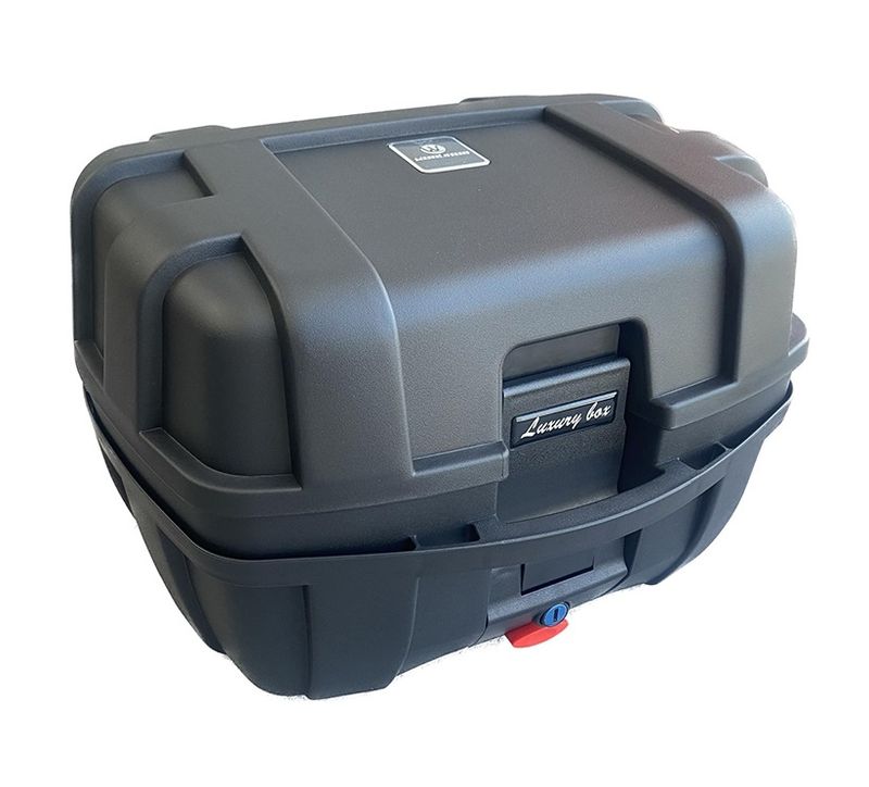Cutie Portbagaj Motocicleta Scuter ATV 50L Valiza Negru Reflectorizant Lacat