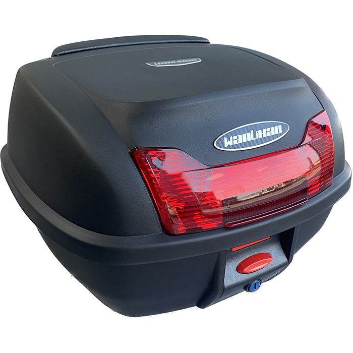 Cutie Portbagaj Motocicleta Scuter ATV 42L Valiza Negru Reflectorizant Lacat