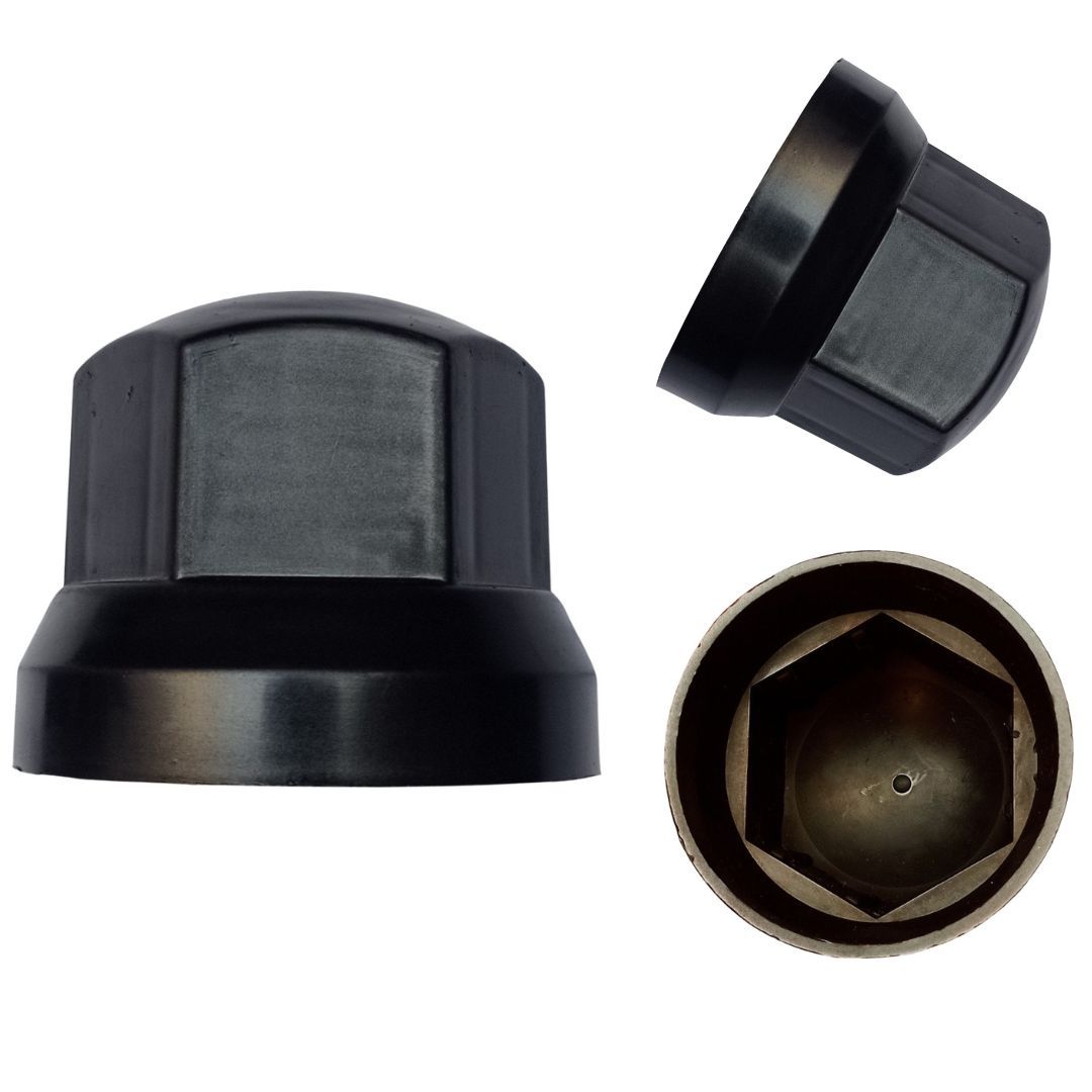 40 x Capace Piulita Roti 32mm pentru Camioane Negru Mic