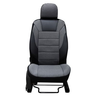 Huse Scaune Auto Universal Negru Gri Lux Piele Textil Set Complet