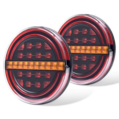 2 x Led Lumini spate runda Neon Dynamic pentru camion remorcă 139mm 12v 24v