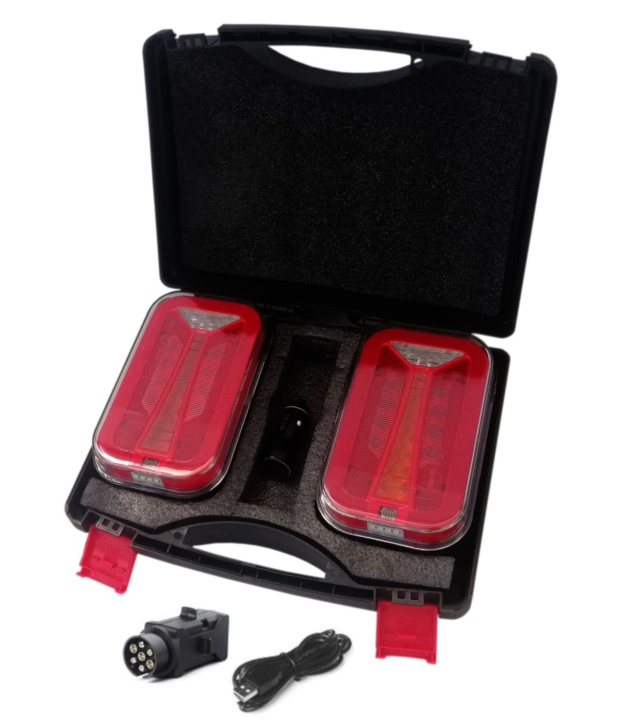 2 x Wireless Dynamic LED Magnet Lampa Lumina Spate de Remorca Camion 12v 24v E9