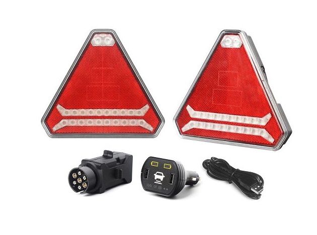2 x Wireless Neon LED Magnet Lumină spate de Remorca Camion 12v 24v E9
