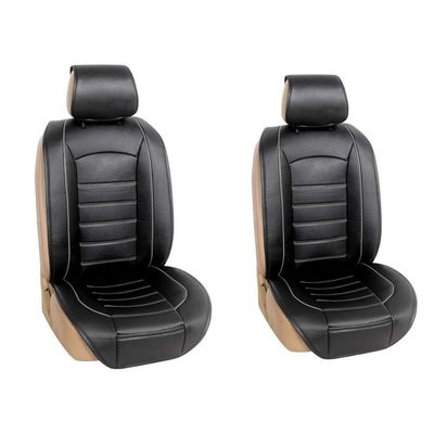 2 x HUSE SCAUNE PENTRU MASINI AUTO UNIVERSAL NEGRU GRI PIELE