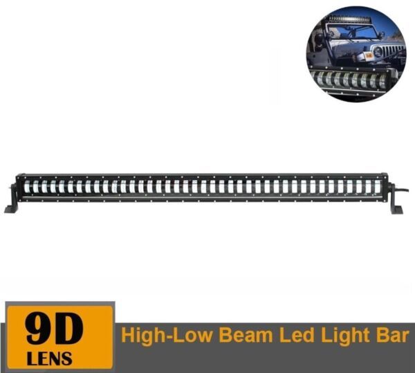114cm LED Bar 9D cu Lupe 12V-24V,Hi/Low Beam 25600Lm 320W Proiector Auto SUV Off Road