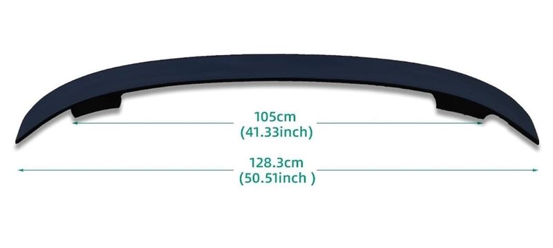 Spoiler Eleron Spate 128cm  Portbagaj Universal Аripă Lucios Negru lipicios Trunchi Capac Masina Auto