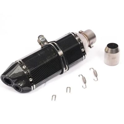 Toba Esapament Universala pentru Motocicleta Otel  400mm Carbon cu  Accesorii de Prindere