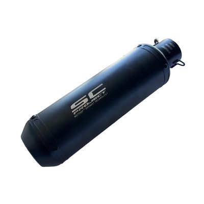 Toba Esapament Universala pentru Motocicleta Otel  330mm Negru cu  Accesorii de Prindere