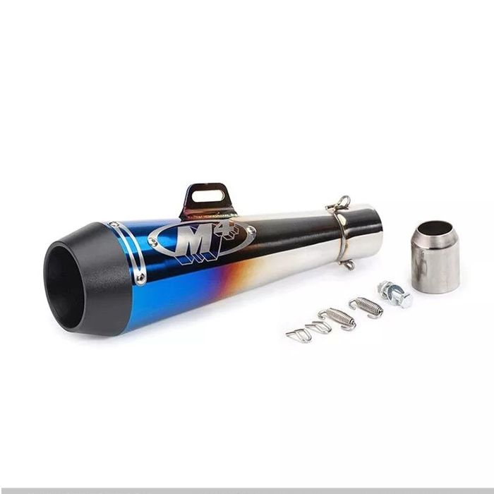 Toba Esapament Universala pentru Motocicleta Otel  350mm Multicolor cu  Accesorii de Prindere