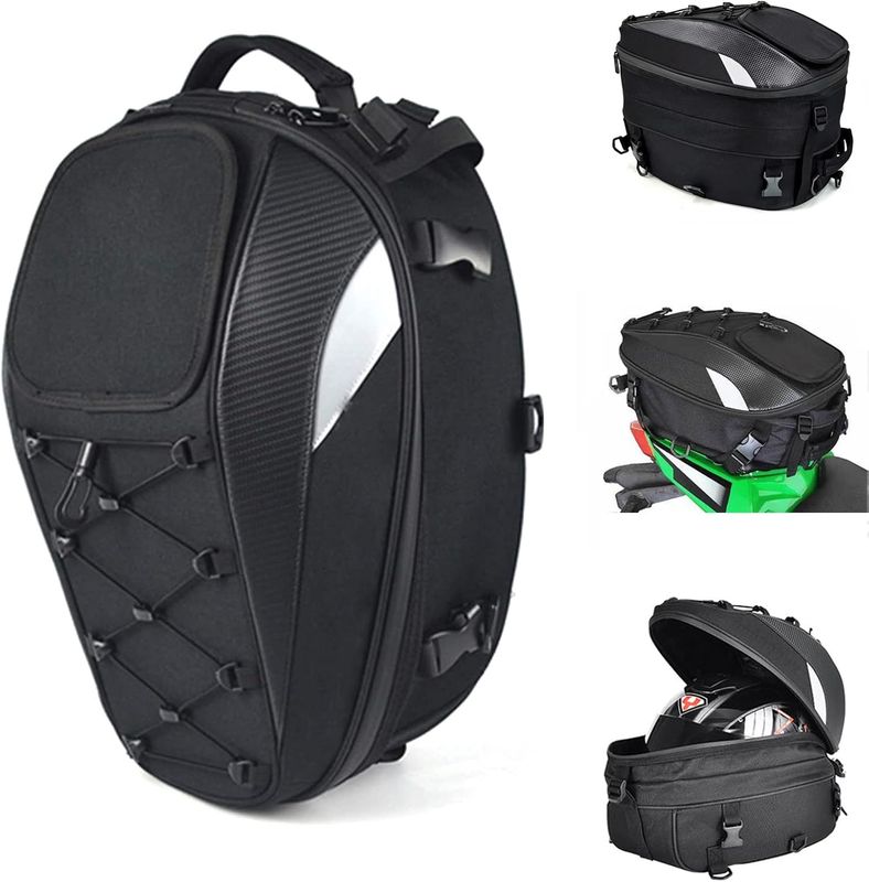 Moto Rucsac Carbon Aerodinamic Impermeabil Geanta 34L Negru