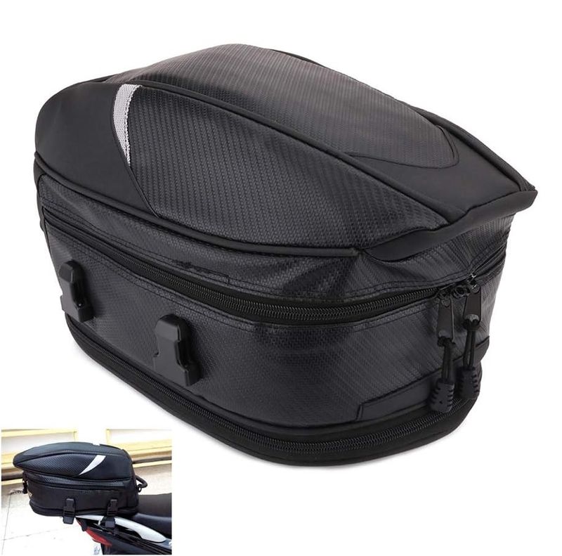 Moto Rucsac Aerodinamic Impermeabil Geanta Negru pentru Motociclete