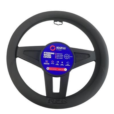 Universal Sparco Husa Piele Volan Auto Negru Diametru 38mm