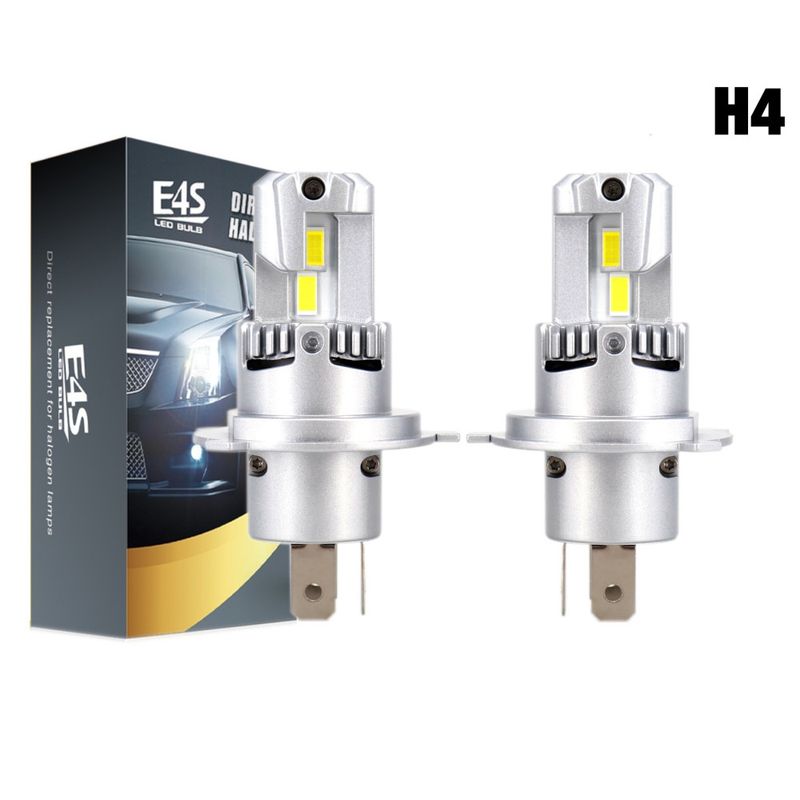 2 x LED E4P H4 12V 50W 15000lm Lumini Lampa Faruri Becuri Auto Camoin Moto Hi/Low Beam 6500K