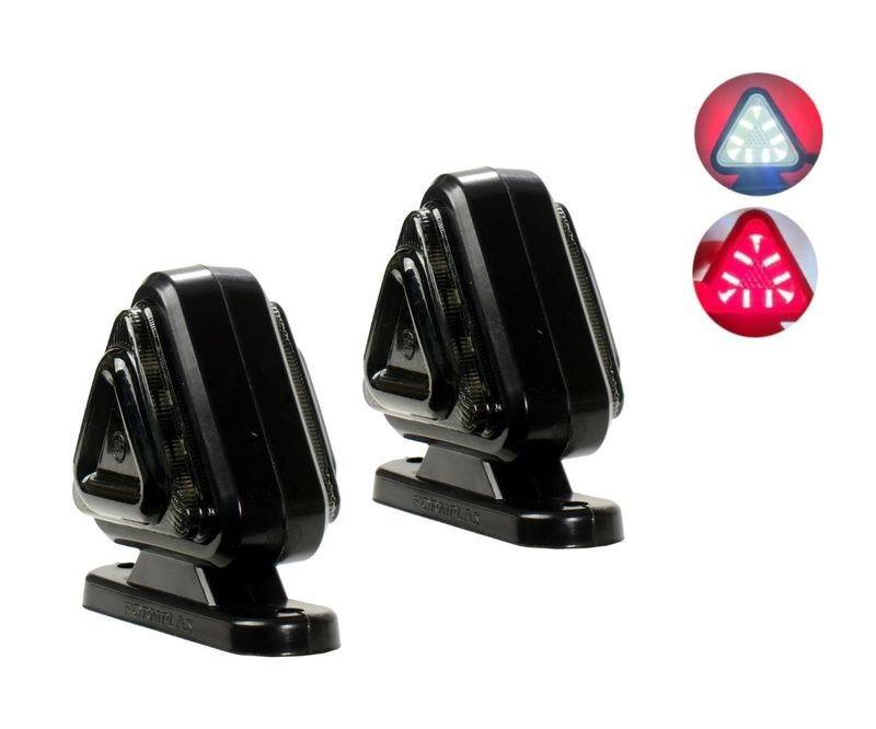 2 x LED Lumini Lampa Pozitie Gabarit Laterala,lumini de marcaj indicator Marker pentru Remorcă Camion 12V 24V Rosu Alb