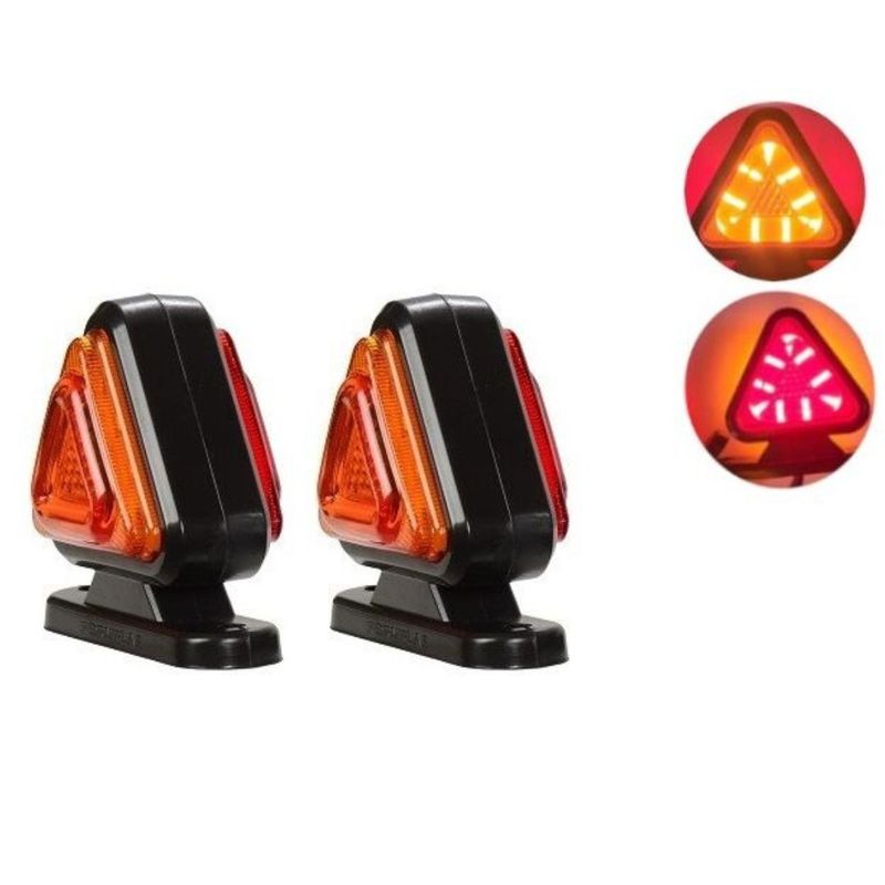 2 x LED Lumini Lampa Pozitie Gabarit Laterala,lumini de marcaj indicator Marker pentru Remorcă Camion 12V 24V Rosu Galben