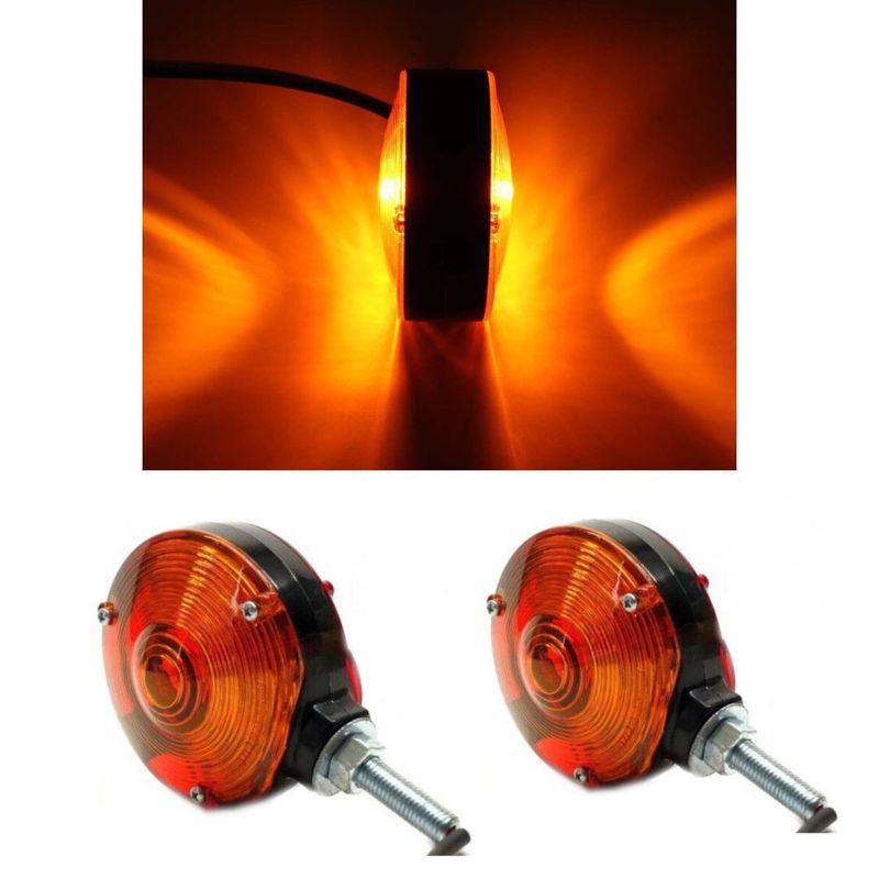 2 x LED Lumină Latura Lampe Neon Gabarit Camioane Galben tip Cercei pentru Oglindă 12V 24V
