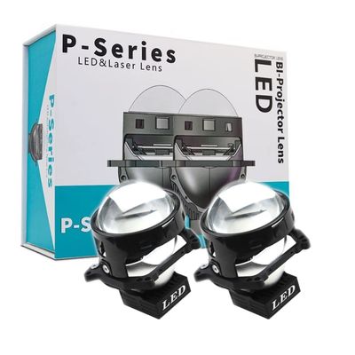 2x Faruri Proiector Bi-LED 3 Inch Lentile 120W 8000lm 12V – Alb – Faruri LED Universale pentru Mașină cu Fază Lungă și Scurtă
