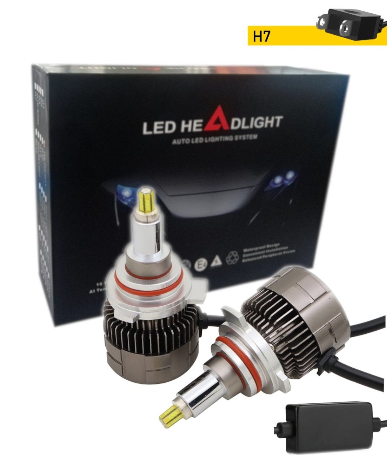 2 x H7 3D CSP 12V 100W 20000lm 360° 6000K Canbus fără Eroare Lumini Lampa Faruri Becuri Auto Camoin Moto Hi/Low Beam 12V 24V