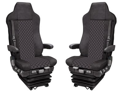 Huse scaune pentru IVECO STRALIS HI-WAY 2005,2006,2007,2008,2009,2010,2011,2012,2013,2014,2015,2016,2017,2018,2019 Negru Cami
