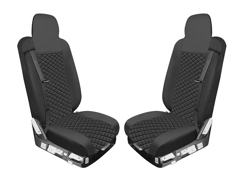 Huse scaune pentru RENAULT T 2015-2021 Negru Camion Lux PU Piele Textil