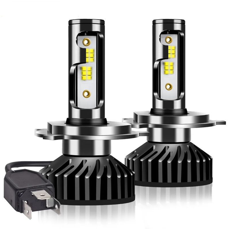 2 x H4 12V 50W 12000lm Mono LED +300% Canbus Lumini Lampa Faruri Becuri Bec Auto Camoin Moto Hi/Low Beam
