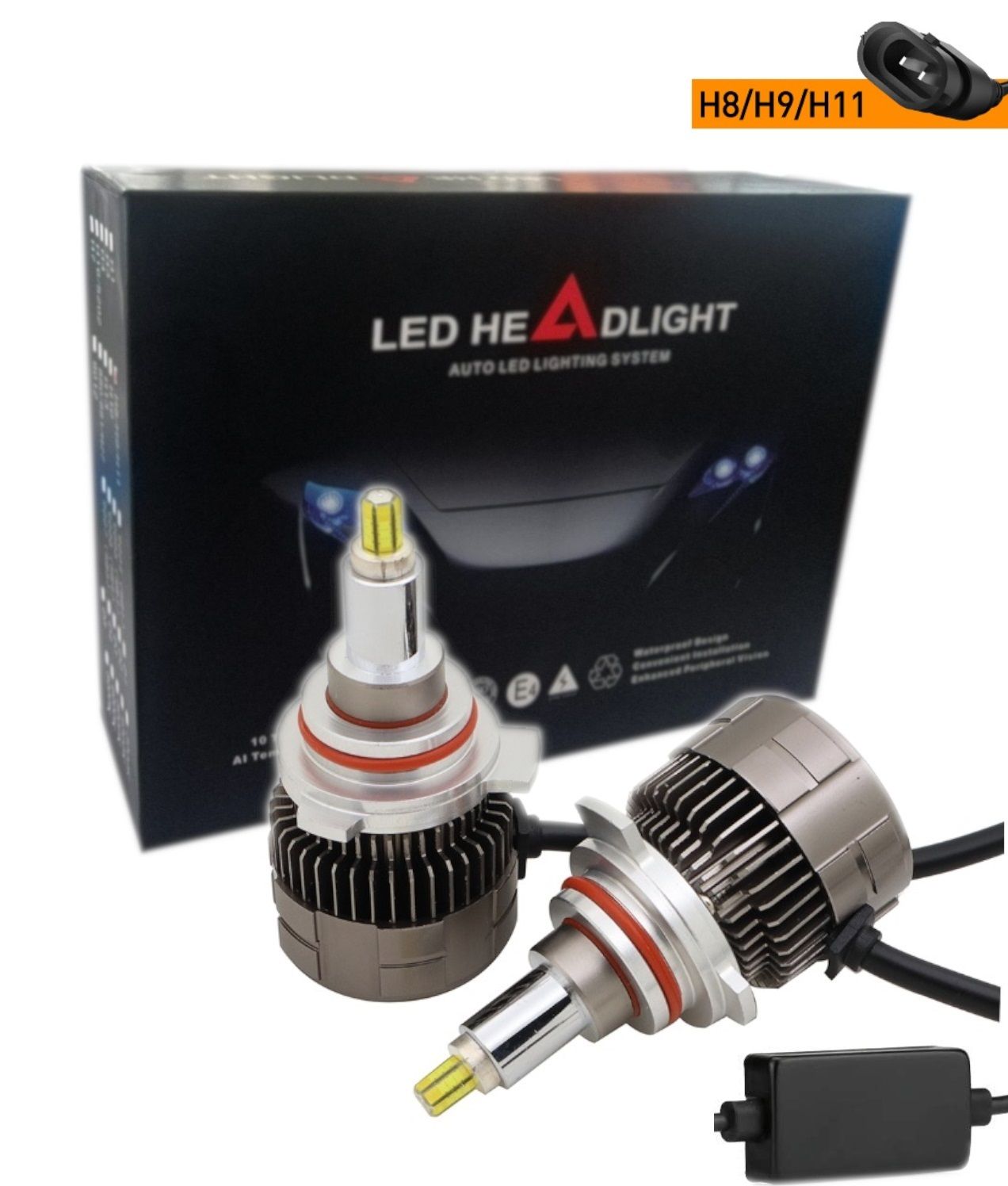 2 x H8 H9 H11 3D CSP 12V 100W 20000lm 360° 6000K Canbus fără Eroare Lumini Lampa Faruri Becuri Auto Camoin Moto Hi/Low Beam 12V 24V