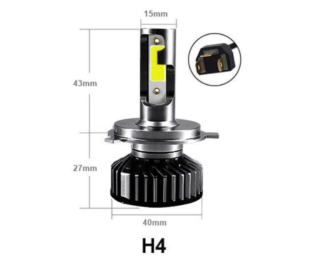 2 x LED BEC F2 H4 12v/24V 72W 10000LM Lumini Lampa Faruri Becuri Auto Camoin Moto