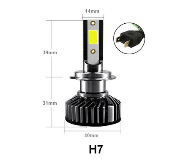 2 x LED BEC F2 H7 12v/24V 72W 10000LM Lumini Lampa Faruri Becuri Auto Camoin Moto
