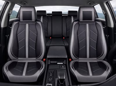 Huse Scaune pentru Masini Auto Universal Gri Lux PU Piele Set Complet