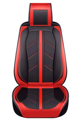 HUSE SCAUNE PENTRU MASINI UNIVERSAL NEGRU ROSU PIELE SET COMPLET