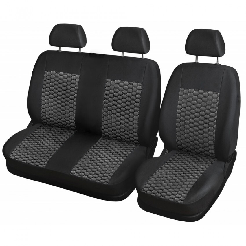 ​2+1 Huse Scaune pentru Microbuze Bus Ford Transit,Mercedes Sprinter,Opel Movano,Renault Master,VWCrafter,VW Transporter,VW LT,Peugeot Boxer,Citroen Jumper Nergu Lux PU Piele Textile