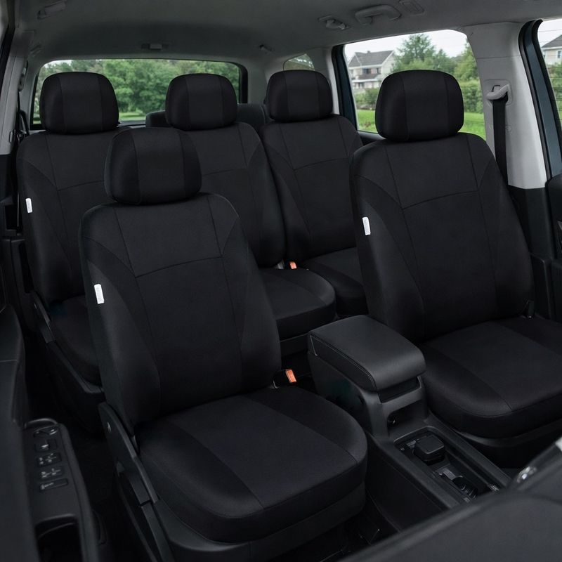 Huse Scaune 5 Locuri pentru Ford S-MAX C-MAX, VW Touran, Sharan, Toyota Corolla Verso Masini Auto Universal Nergu Lux Textil Set Complet