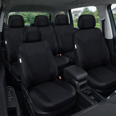 Huse Scaune 5 Locuri pentru Ford S-MAX C-MAX, VW Touran, Sharan, Toyota Corolla Verso Masini Auto Universal Nergu Lux Textil Set Complet