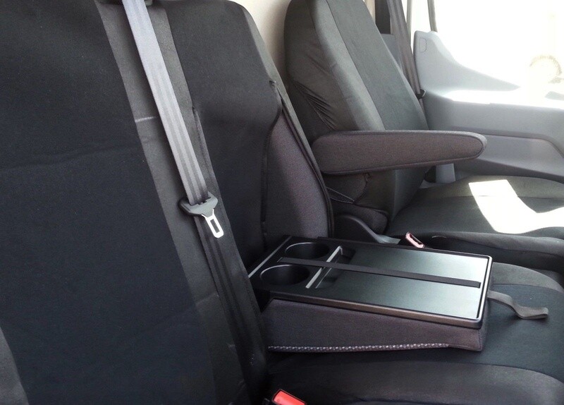 ​2+1 Huse Scaune pentru FORD TRANSIT 2013+ Microbuze Negru Textile
