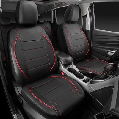 Huse Scaune pentru Masini Auto Universal Nergu Rosu Lux PU Piele Set Complet