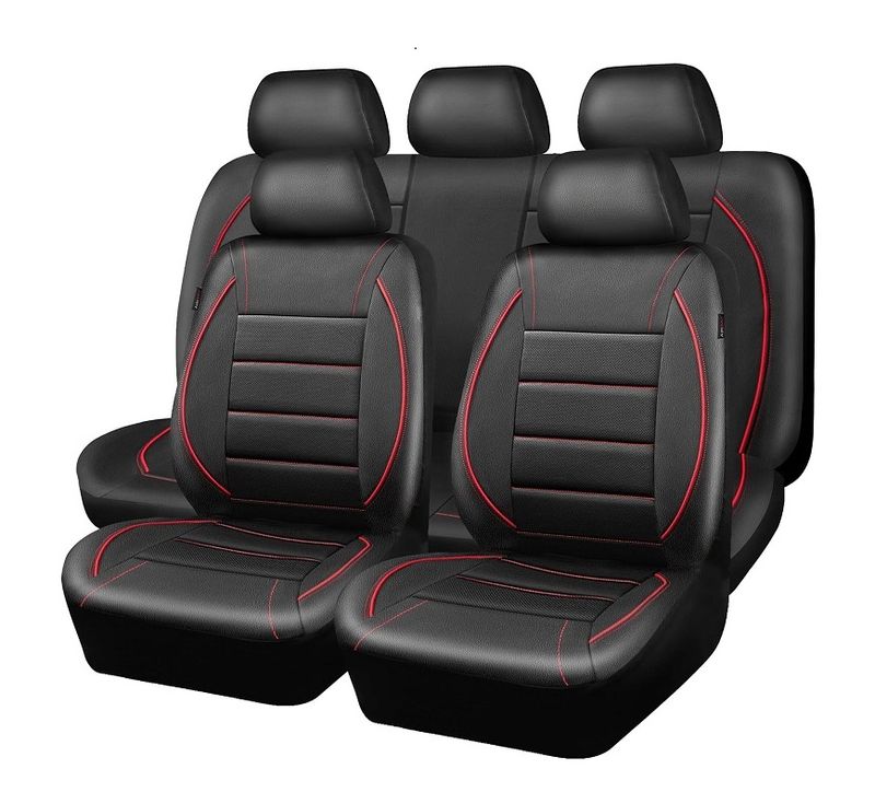 Huse Scaune pentru Masini Auto Universal Nergu Rosu Lux PU Piele Set Complet Huse Scaune pentru Masini Auto Universal Nergu Rosu Lux PU Piele Set Complet