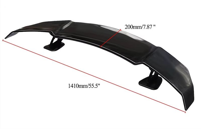 Spoiler Eleron Spate 140cm  Portbagaj Universal Аripă Lucios Negru lipicios Trunchi Capac Masina Auto