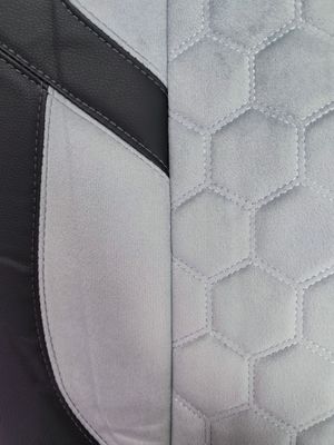 Huse Scaune pentru Masini Auto Universal Negru Gri Lux PU Piele Design Alcantara Set Complet
