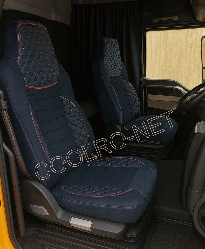 LUX Huse Scaune pentru MAN TGX TGS TGL 2021+ EURO 7 Camioane Nergu Piele si Textil