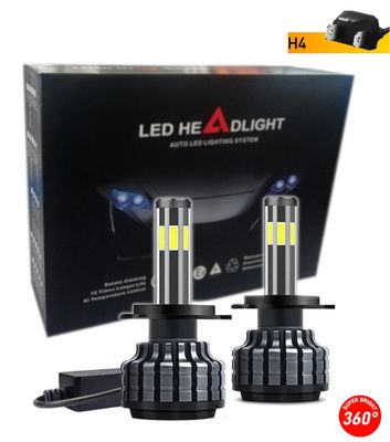 2 x COB LED H4 12V 80W 16000lm 360° 6000K Canbus fără Eroare Lumini Lampa Faruri Becuri Auto Camoin Moto Hi/Low Beam 12V 24V Hi/Low Beam