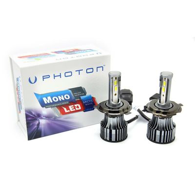 2 x LED H4 Photon Mono LED +3 Plus 12v 70W 10000LM Lumini Lampa Faruri Becuri Auto Camoin Moto